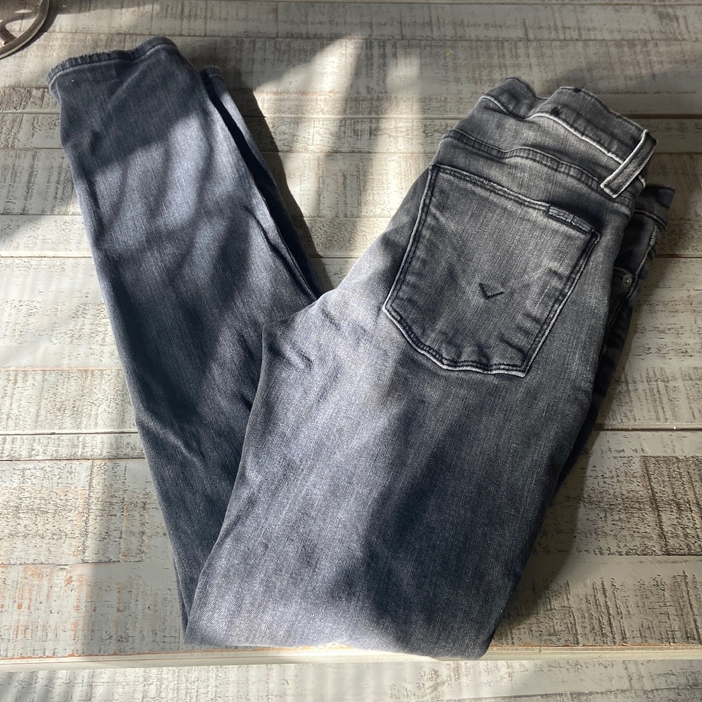 Faded black skinny jeans, size 26 waist run small
